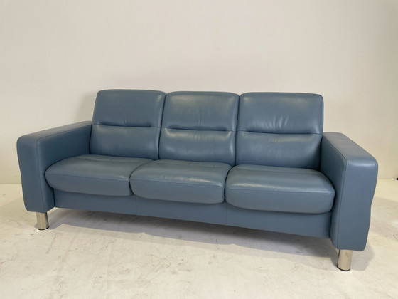 Image 1 of design 3-seater sofa + 2x design armchairs