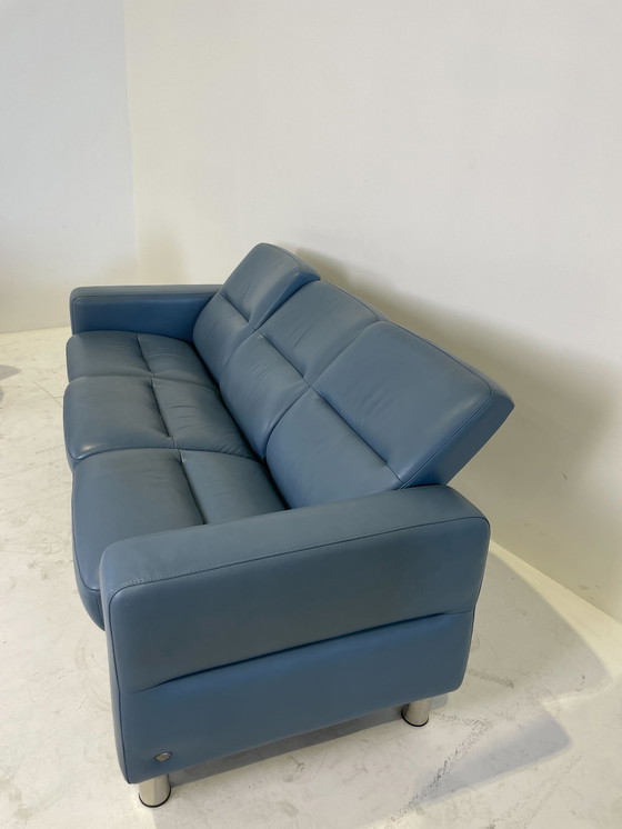 Image 1 of design 3-seater sofa + 2x design armchairs