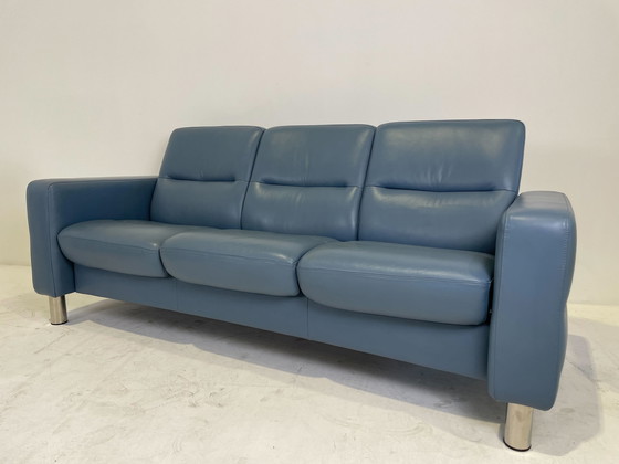 Image 1 of design 3-seater sofa + 2x design armchairs