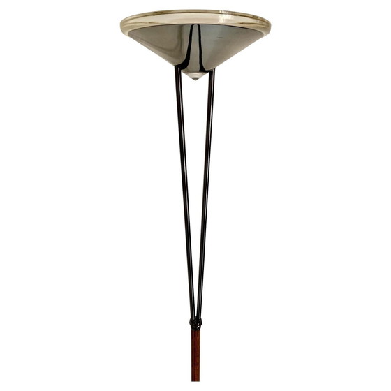 Image 1 of 1x 1980 Murano Glass and Steel Floor Lamp by Prearo, Italy