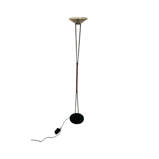 Image 1 of 1x 1980 Murano Glass and Steel Floor Lamp by Prearo, Italy