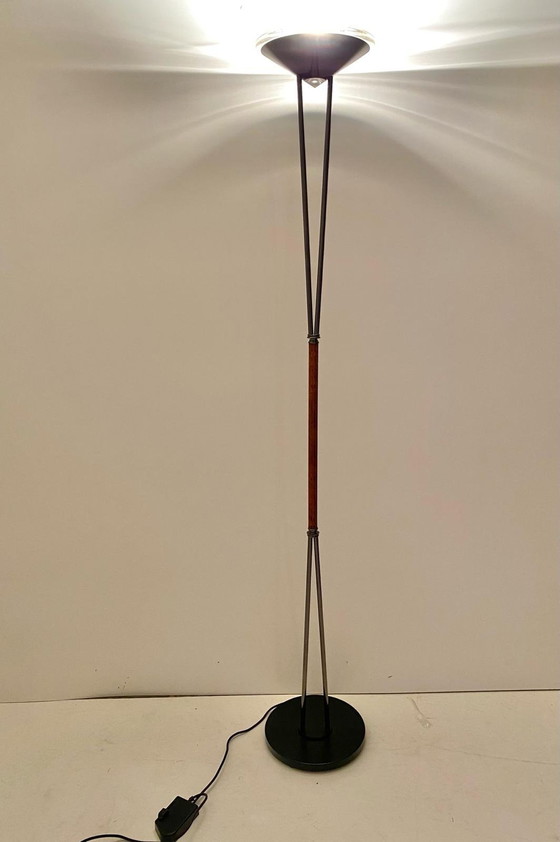 Image 1 of 1x 1980 Murano Glass and Steel Floor Lamp by Prearo, Italy