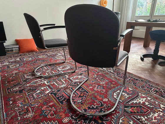 Image 1 of 2X Gispen Chairs, Model 413