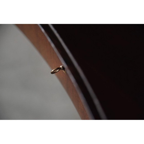 Image 1 of Customized vintage boomerang desk in wenge wood with organic shape, Netherlands 1960