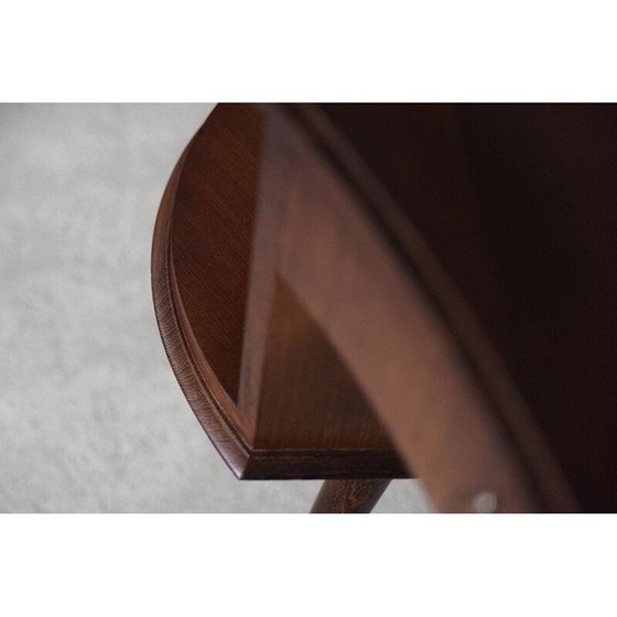 Image 1 of Customized vintage boomerang desk in wenge wood with organic shape, Netherlands 1960