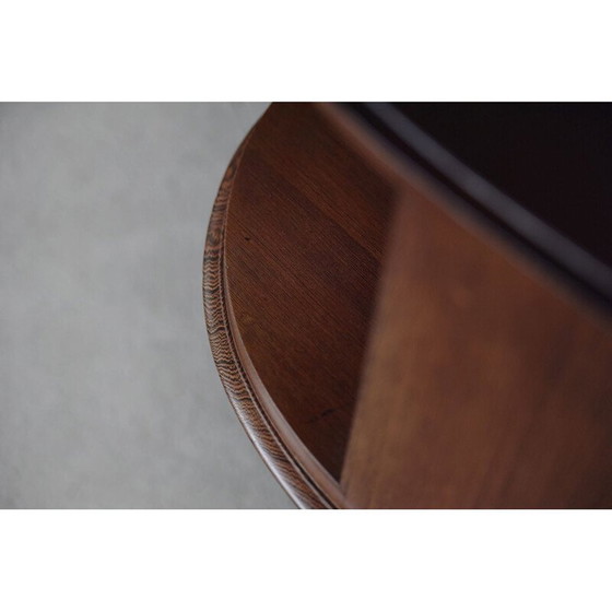 Image 1 of Customized vintage boomerang desk in wenge wood with organic shape, Netherlands 1960