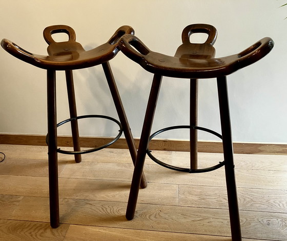 Image 1 of 2x Marbella stool Sergio Rodrigues