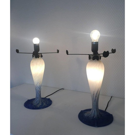 Image 1 of Pair of vintage table lamps for Art de France, France 2000