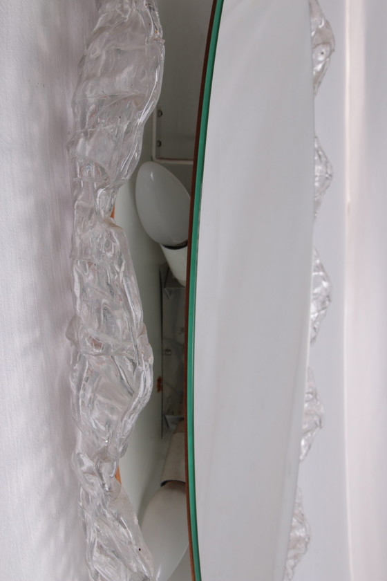 Image 1 of Hillebrand Oval Bathroom Wall Mirror with Lighting and Plexiglas Rim