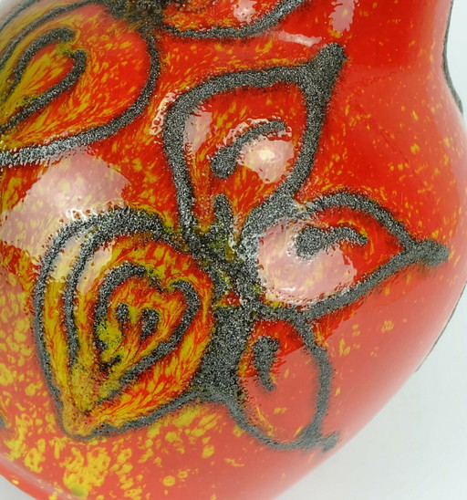 bay keramik 1960's vase lava pattern model 67 30