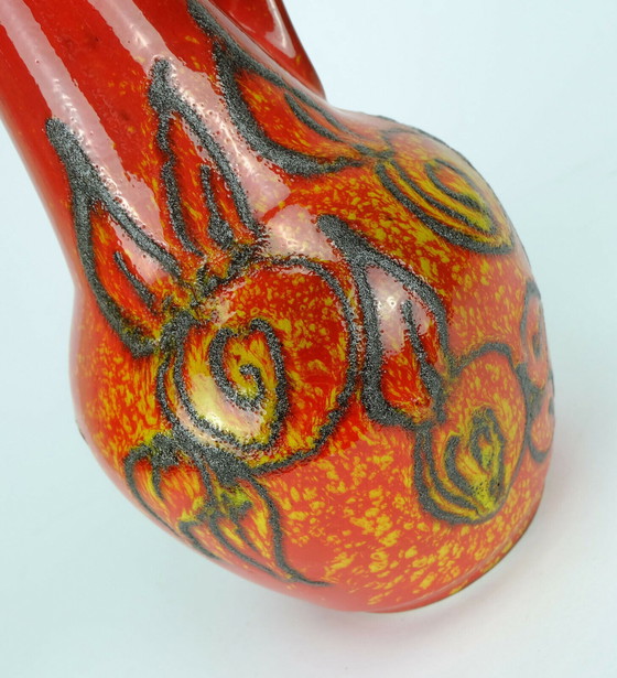 Image 1 of bay keramik 1960's vase lava pattern model 67 30