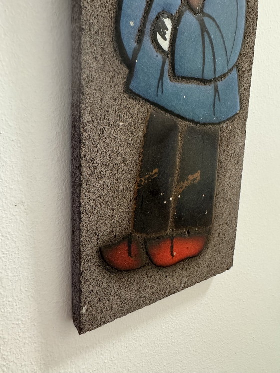 Image 1 of Pierre De Lave Enamel Plaque 60s