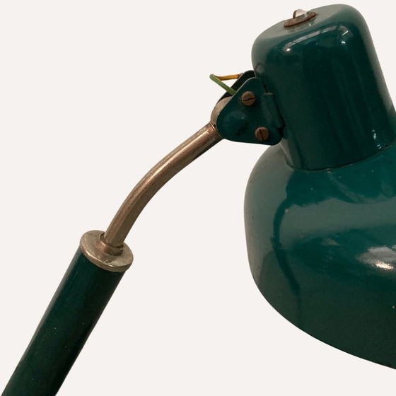 Image 1 of Austrian Bauhaus Turquoise Desk Lamp By Christian Dell For Koranda, 1930S