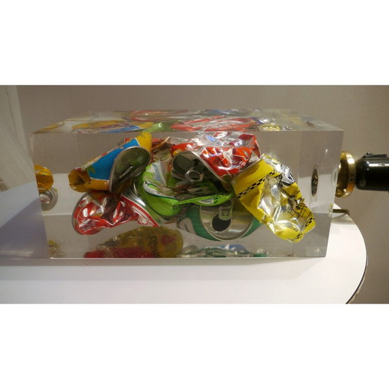 Image 1 of Vintage lamp in plexiglass - 1980s