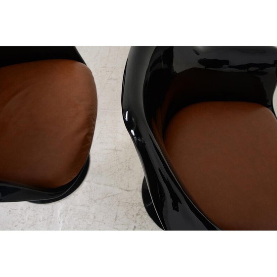 Image 1 of Set of 6 vintage “Tulip” armchairs in fiberglass and cast aluminum by Eero Saarinen for Knoll international