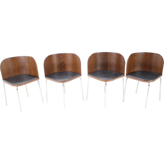Image 1 of Vintage imitation leather dining set for Ikea, Bulgaria 1990