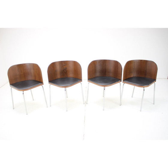 Image 1 of Vintage imitation leather dining set for Ikea, Bulgaria 1990