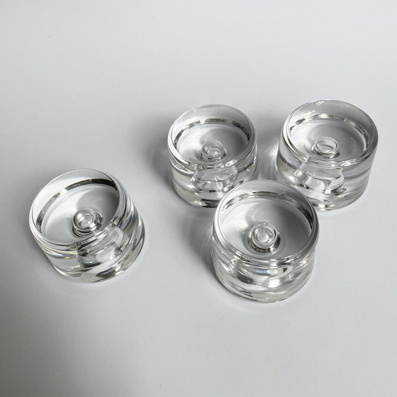 Image 1 of 4 X Orrefors Sweden Crystal Candle Holders 