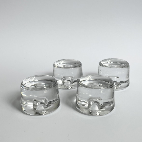 Image 1 of 4 X Orrefors Sweden Crystal Candle Holders 