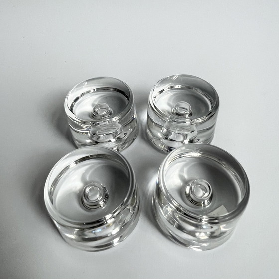 Image 1 of 4 X Orrefors Sweden Crystal Candle Holders 