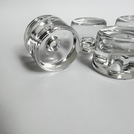 Image 1 of 4 X Orrefors Sweden Crystal Candle Holders 