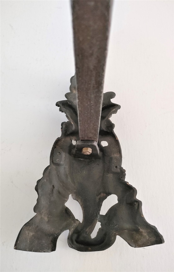 Image 1 of Coppia di cariatidi in bronzo con patina nera