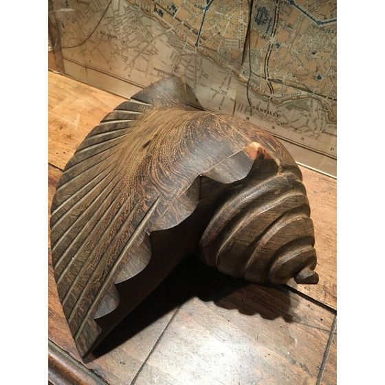 Image 1 of Conchiglia in legno intagliato d'epoca