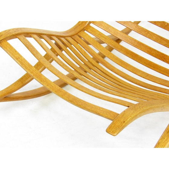 Image 1 of Vintage sculptural Wishbone rocking chair in oakwood by Robin Williams, 1960s