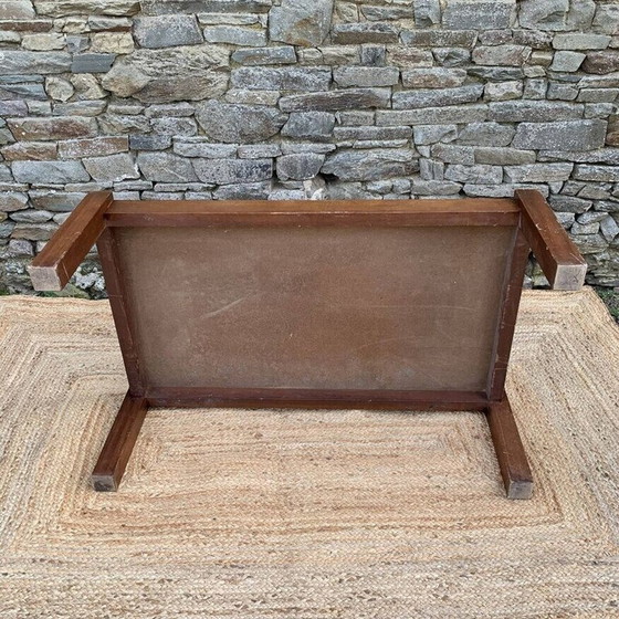 Image 1 of Vintage wood and ceramic coffee table