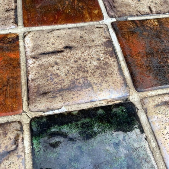 Image 1 of Vintage wood and ceramic coffee table