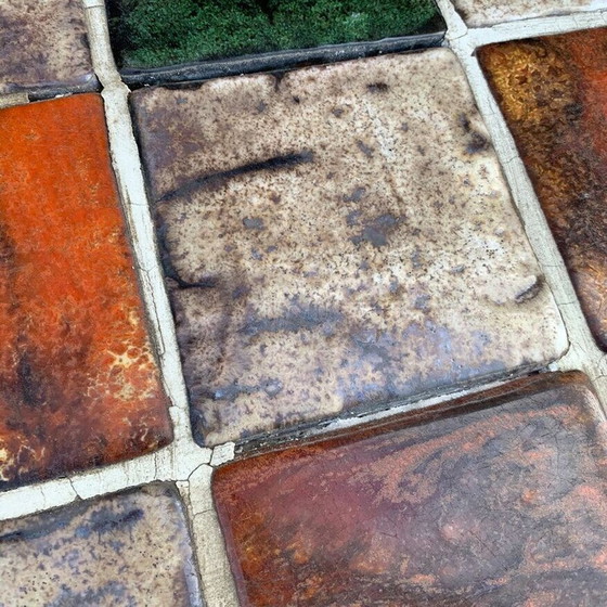 Image 1 of Vintage wood and ceramic coffee table