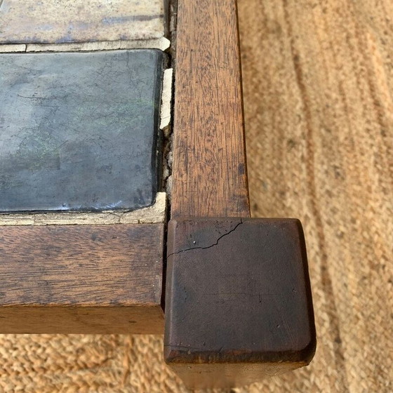 Image 1 of Vintage wood and ceramic coffee table