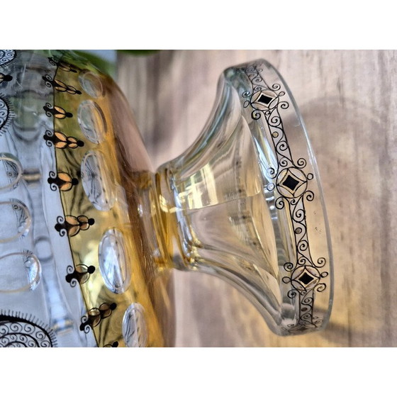 Image 1 of Vintage glass footed bowl by Adolf Beckert, 1915