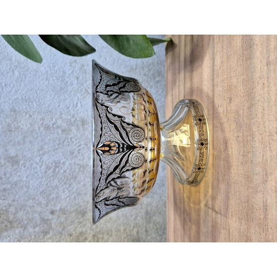 Image 1 of Vintage glass footed bowl by Adolf Beckert, 1915