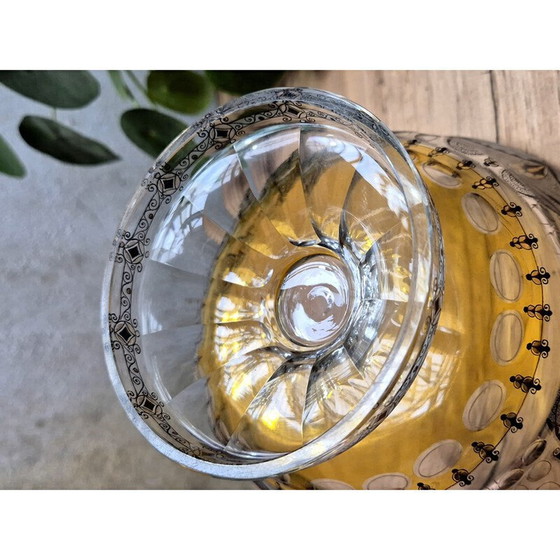 Image 1 of Vintage glass footed bowl by Adolf Beckert, 1915