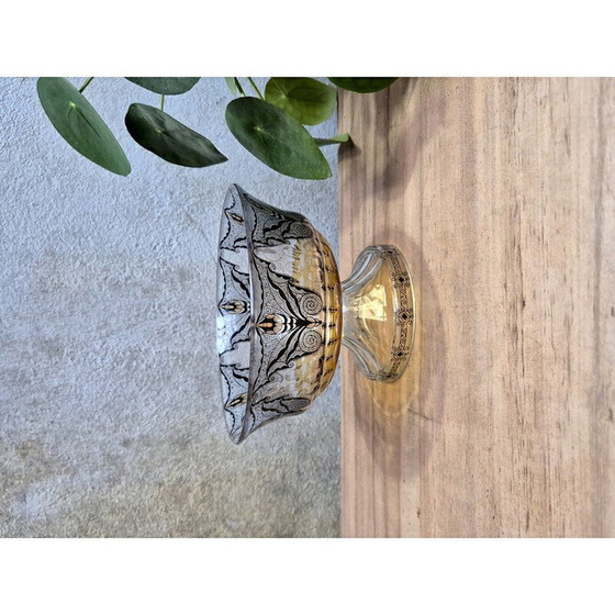 Image 1 of Vintage glass footed bowl by Adolf Beckert, 1915