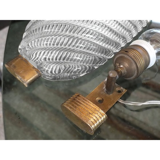 Image 1 of Lampada da parete vintage in vetro e ottone di Scarpa Carlo design per Venini, Italia 1930