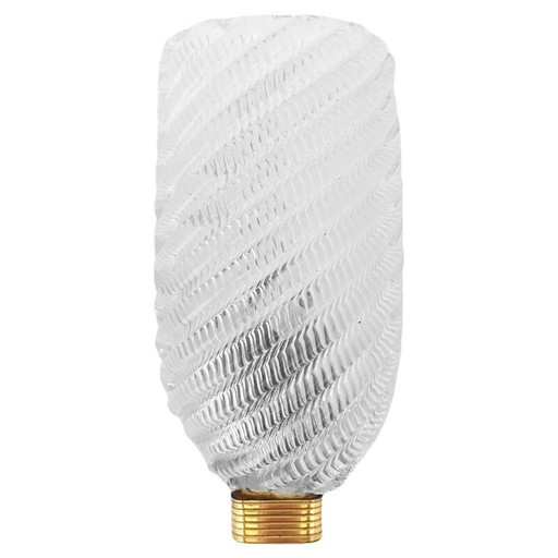 Vintage glass and brass wall lamp by Scarpa Carlo design for Venini, Italy 1930