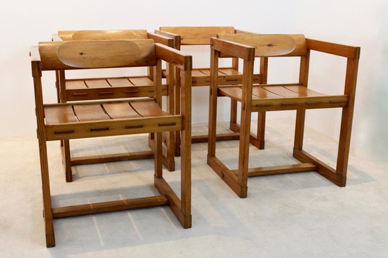 Image 1 of 2x Chaises de salle à manger norvégiennes vintage par Edvin Helseth