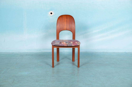 Image 1 of Sillas de comedor de diseño danés Japandi de teca de los años 70