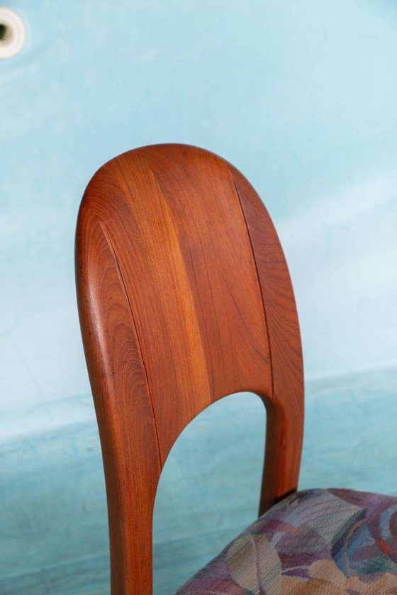 Image 1 of Sillas de comedor de diseño danés Japandi de teca de los años 70