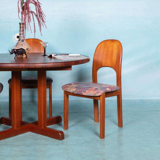 Image 1 of Sillas de comedor de diseño danés Japandi de teca de los años 70