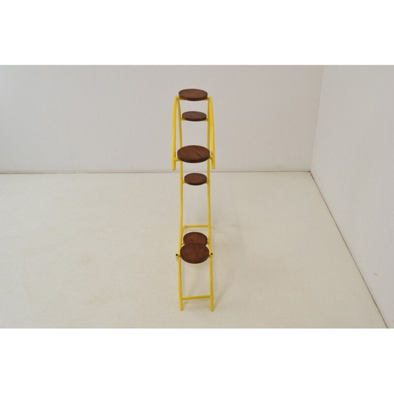 Image 1 of Vintage tubular flower stand in lacquered metal, Czech 1960