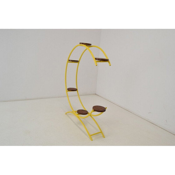 Image 1 of Vintage tubular flower stand in lacquered metal, Czech 1960