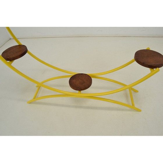 Image 1 of Vintage tubular flower stand in lacquered metal, Czech 1960