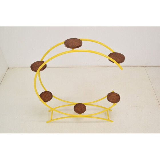 Image 1 of Vintage tubular flower stand in lacquered metal, Czech 1960