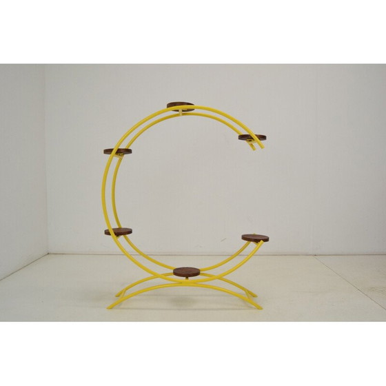 Image 1 of Vintage tubular flower stand in lacquered metal, Czech 1960