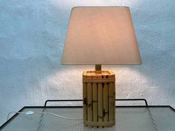 Image 1 of German table lamp from Leola made of bamboo