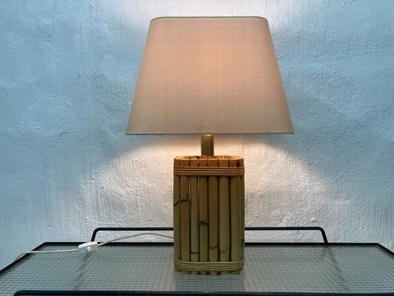 Image 1 of German table lamp from Leola made of bamboo