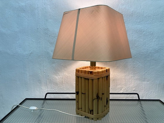 Image 1 of German table lamp from Leola made of bamboo